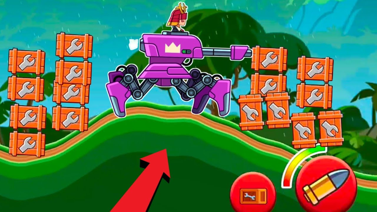 Arachno Tank Gameplay in hills Of steel new gameplay video #hillofsteel