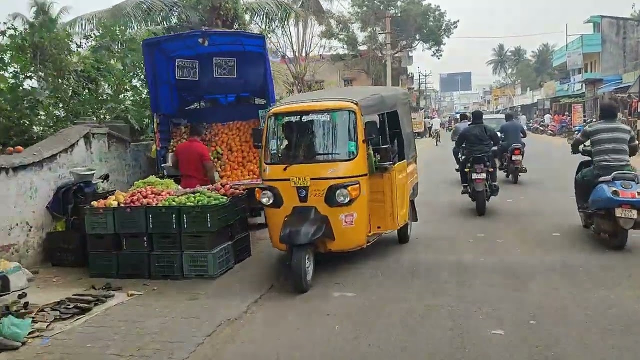 Puducherry Bike Ride, Kottakuppam Square, direction City Center, Pondycherry