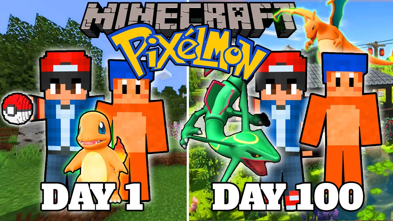 I Survived 100 Days in Minecraft PIXELMON... This is What Happened