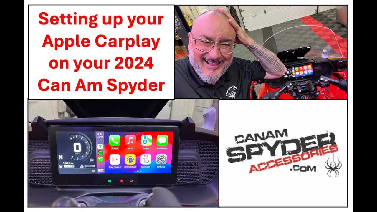 Apple Carplay  on a 2024 Can Am Spyder - How to Set up without being  complicated ! The Spyder Shop