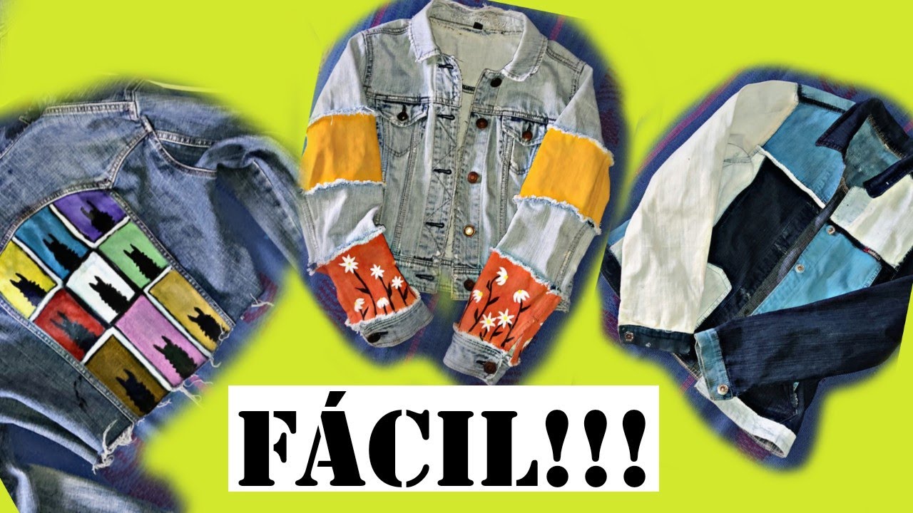 Cómo personalizar tus chaquetas Jean? 3 ideas FÁCILES🤗