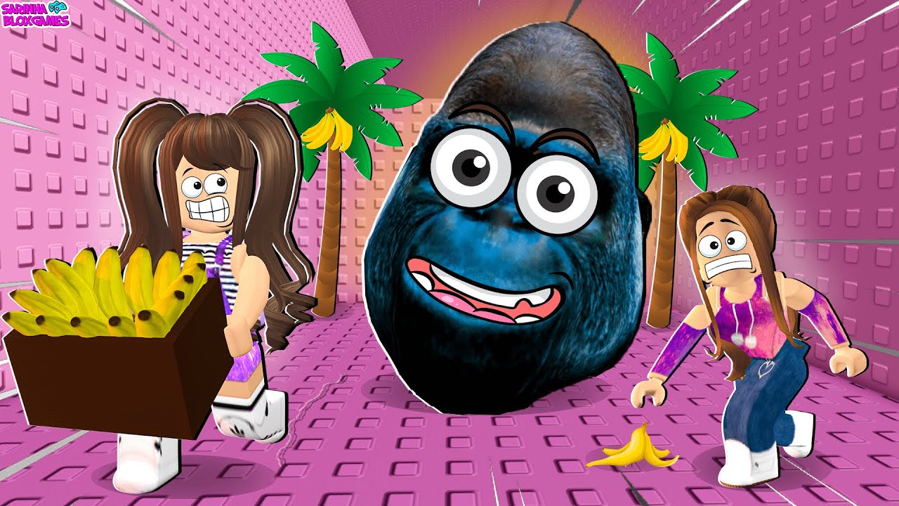 FUJA DAS CABEÇAS DE GORILA no ROBLOX!! Escape Animal Head
