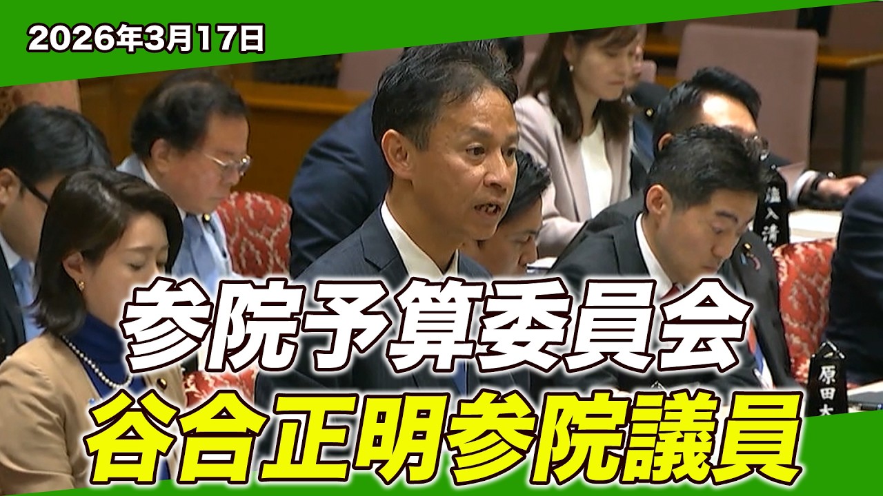 26/3/17 参院予算委員会 谷合正明参院議員