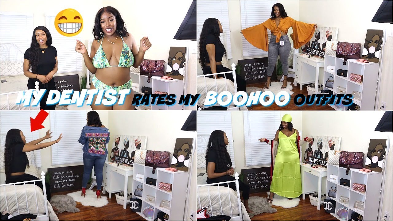 MY DENTIST RATES MY BOOHOO CURVE OUTFITS & SWIMSUITS | PLUS SIZE 16 - TRY ON HAUL