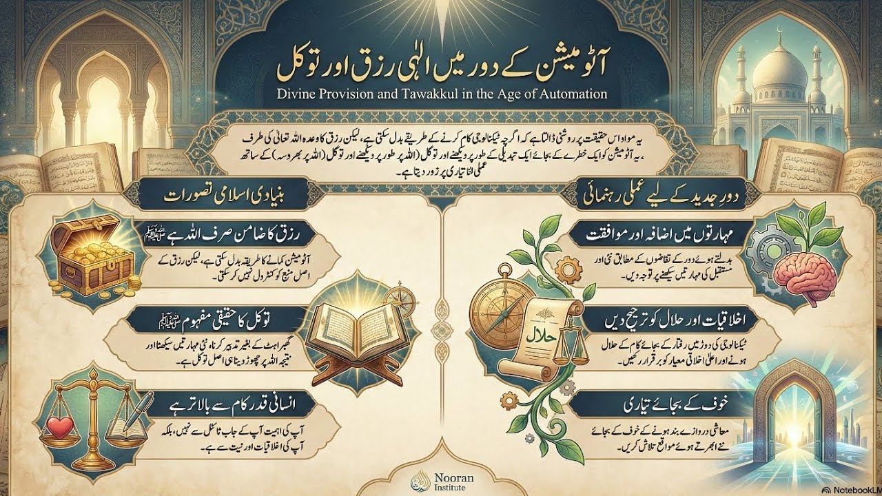 کیا اے آئی آپ کا رزق چھین لے گی؟.  آٹومیشن • توکل • مستقبل