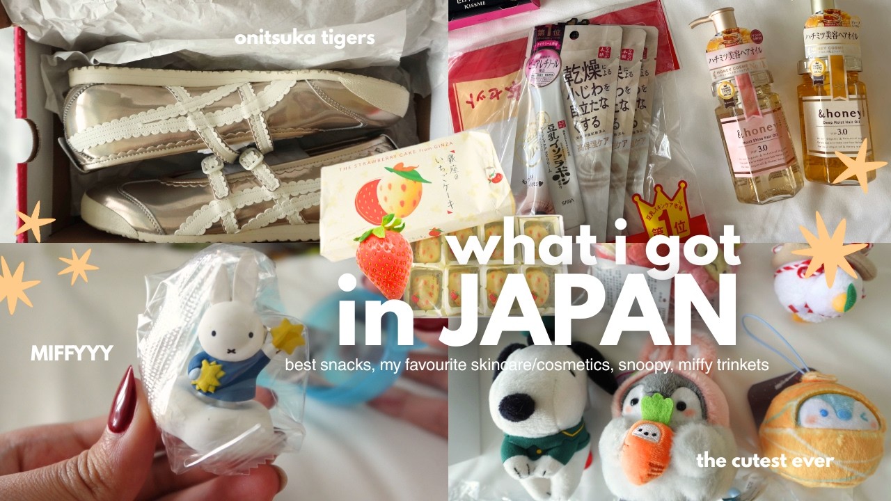JAPAN HAUL 🍡🇯🇵  l the cutest snacks, best skincare products & SNOOPY merch