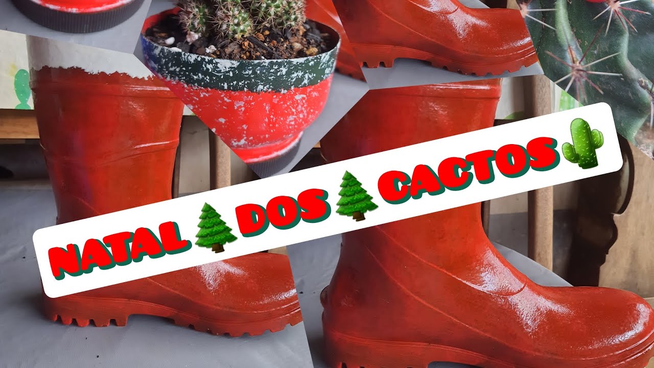 CACTOS: [DESAFIO] Pinte um VASO com Tema NATALINO! 