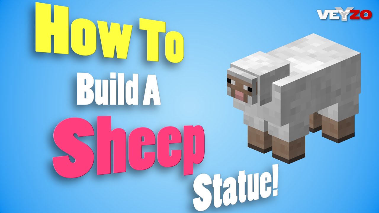 Minecraft - How To Build A Sheep Statue!