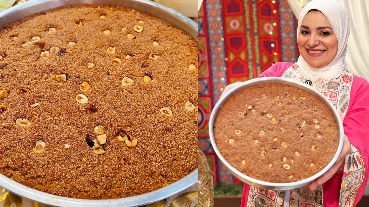 طريقة عمل البسبوسة المكرملة | سنة أولى طبخ مع الشيف آلاء الجبالي