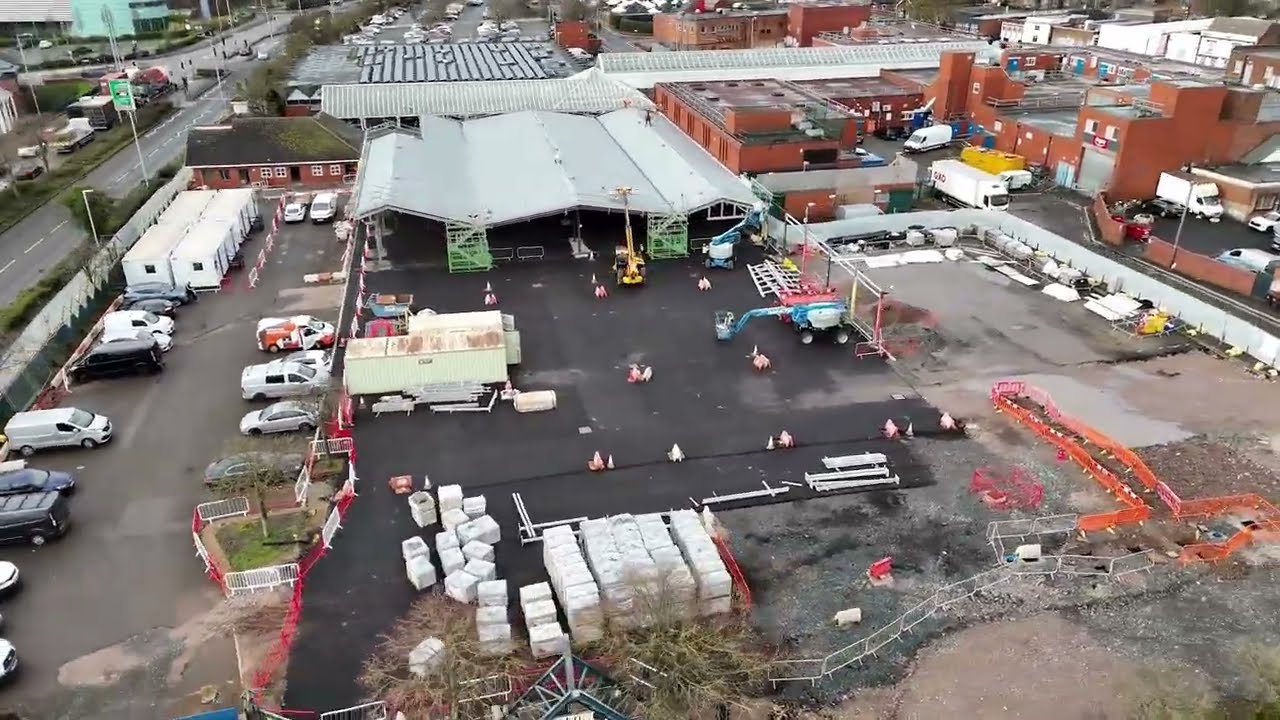Watch Bilston Market take shape | New drone footage & progress update