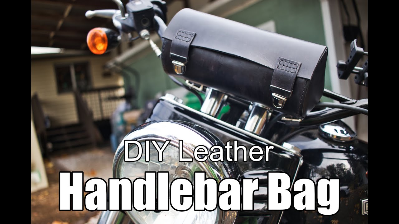 How to Make a Leather Handlebar Bag -DIY- For Motorcycle