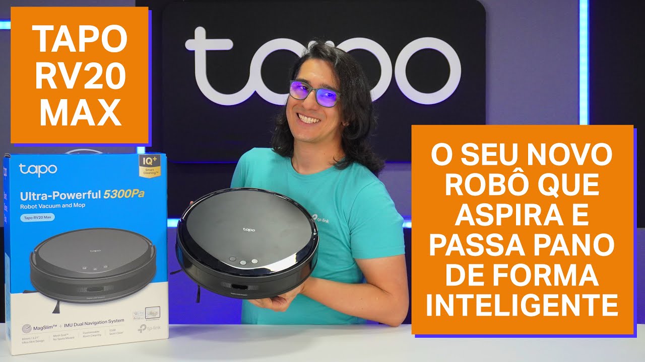 Robô Aspirador Tapo RV20 Max que Aspira e Passa Pano ao mesmo tempo com 5300 Pa de Potência