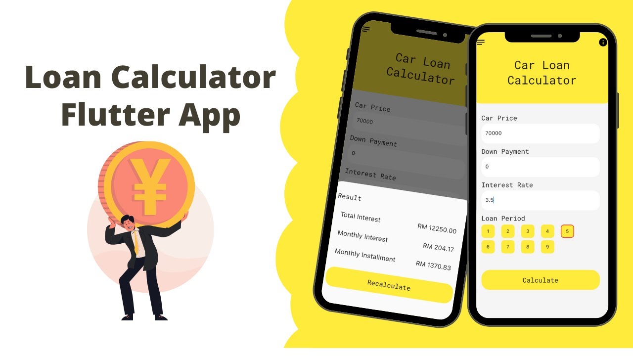 Flutter Project |  Loan Calculator App (With Formula) 2023