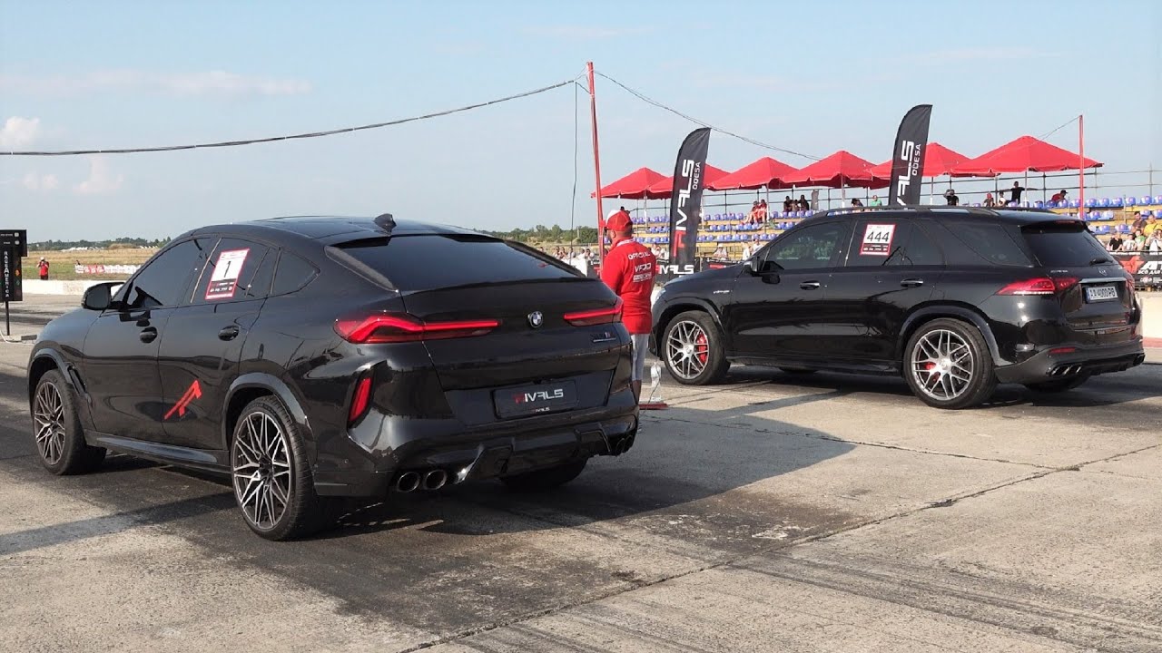 BMW X6M Competition vs Mercedes AMG GLE 63s vs BMW X5M - Drag Race