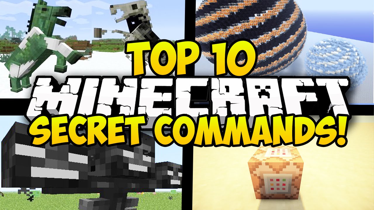 TOP 10 MINECRAFT SECRET COMMAND BLOCK COMMANDS FOR MINECRAFT! (Minecraft Secret Commands)