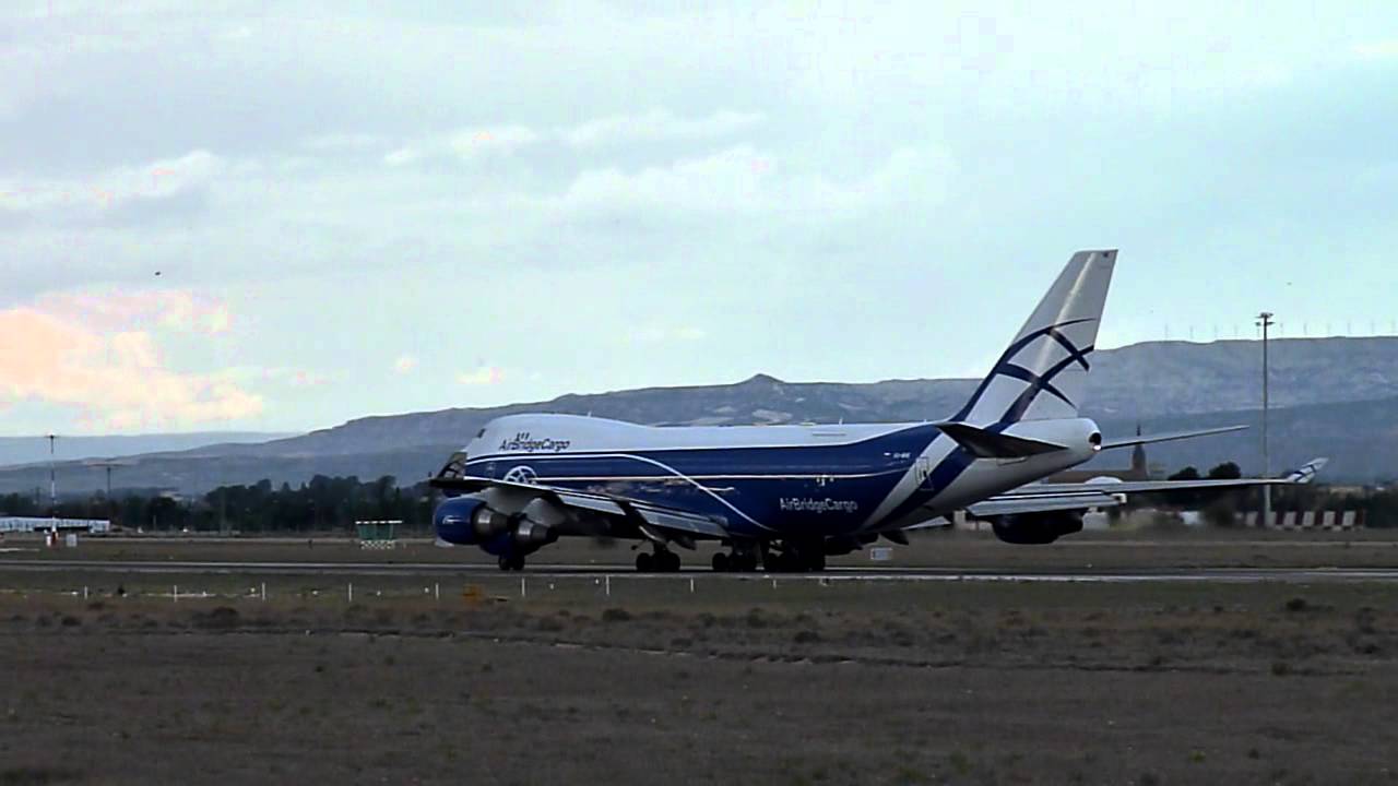 Despegue / Take-off Boeing 747-400F Air Bridge Cargo Aeropuerto de Zaragoza ZAZ LEZG