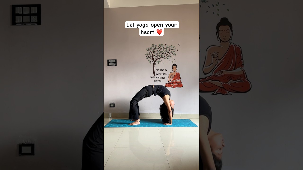 Chest opening yoga❤️ #yoga #yogapractice #yogainspiration #shortsfeed #shorts #youtube