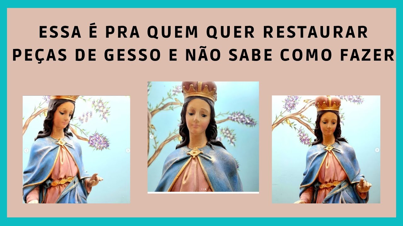 ESSA É PRA QUEM QUER RESTAURAR PEÇAS DE GESSO E NÃO SABE COMO FAZER