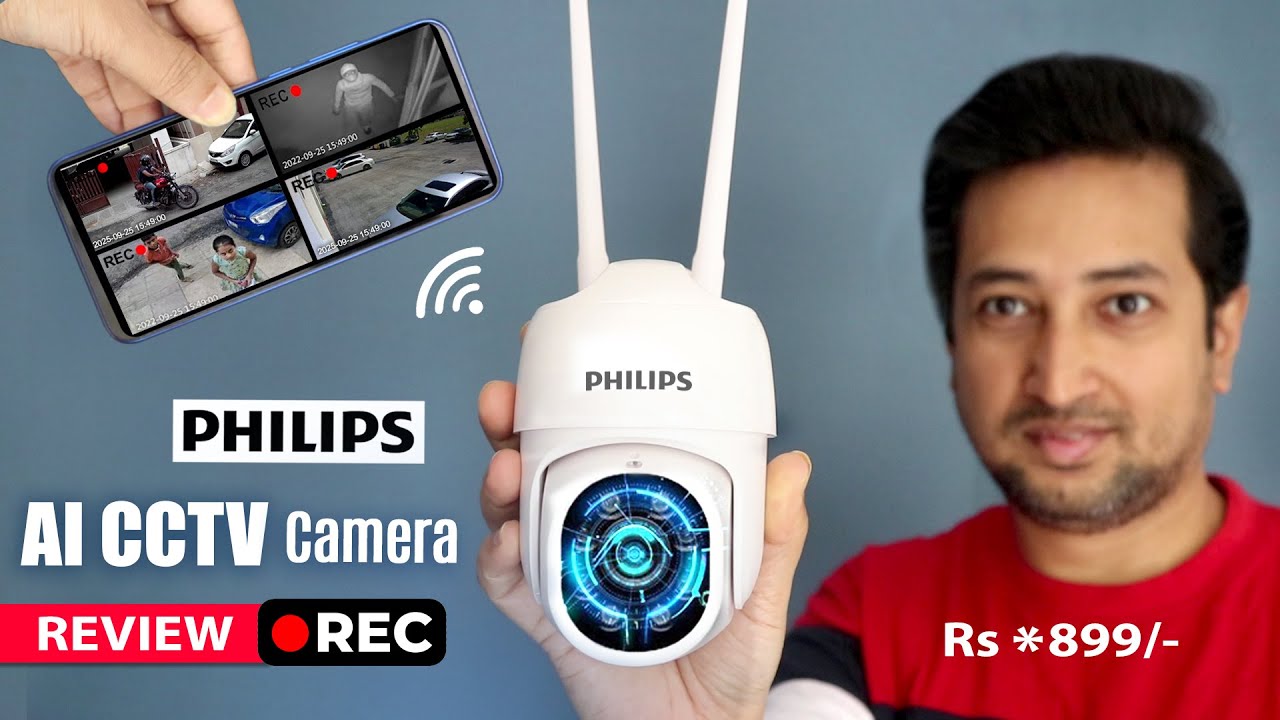 Wireless AI Camera | Best Outdoor CCTV Camera India, Philips outdoor wifi cctv camera HSP3800 review