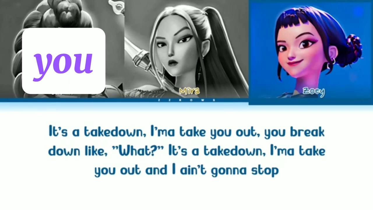 TAKEDOWN [Karaoke With Mira And zoey!] (Easy karaoke]