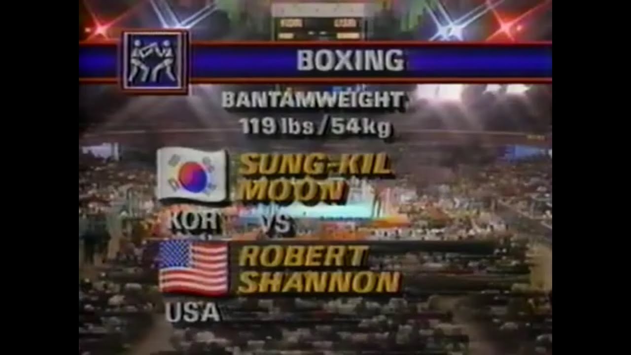 Sung-Kil Moon (KOR) vs. Robert Shannon (USA) Los Angeles 1984 Olympics (54kg)