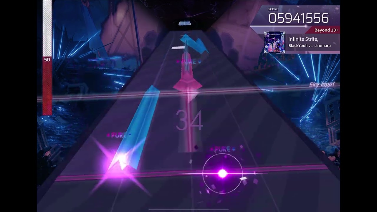 [Arcaea] Infinite strife [Byd10+ ?] first try clear