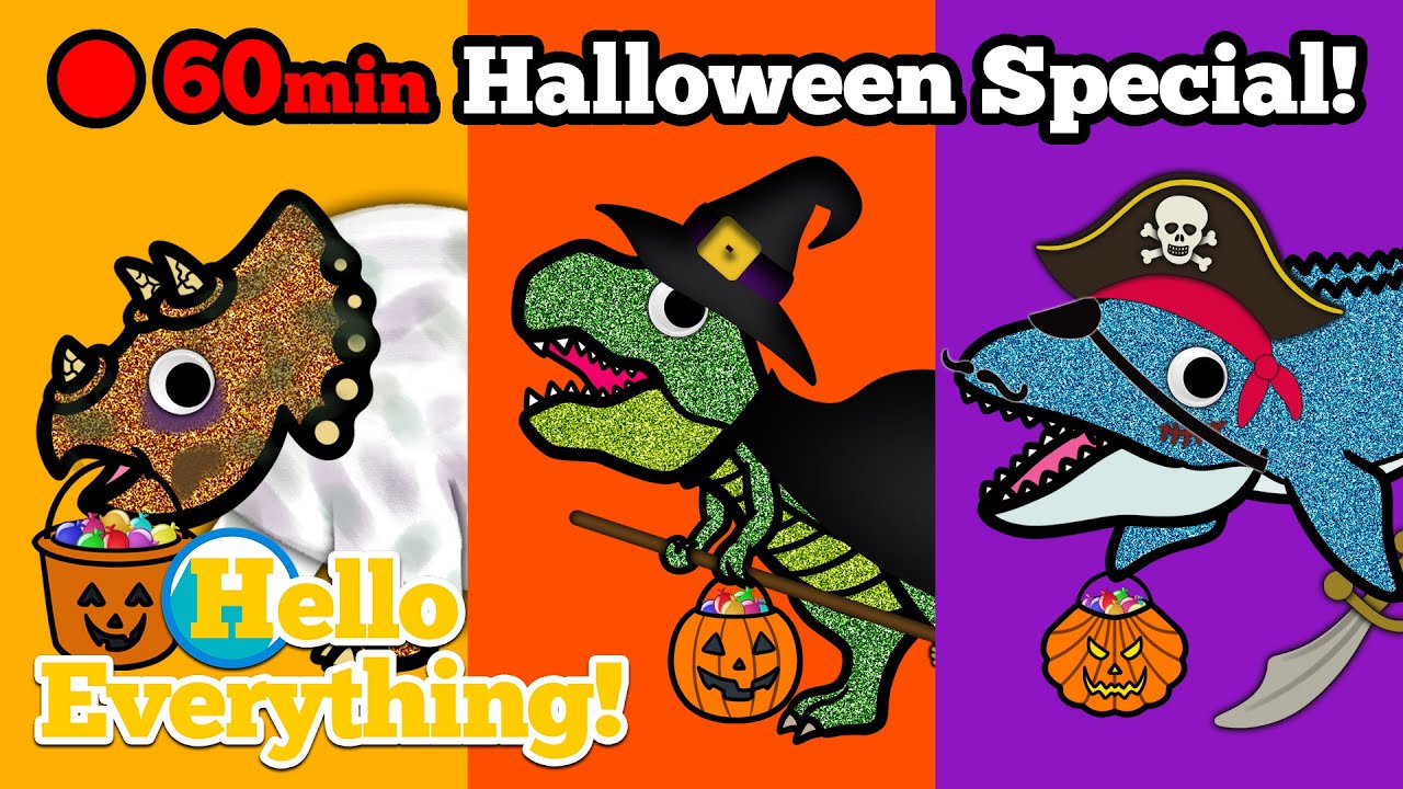 🔴 Hello Everything!👀 Halloween Special 🎃 | Kids' Dinosaur Animation