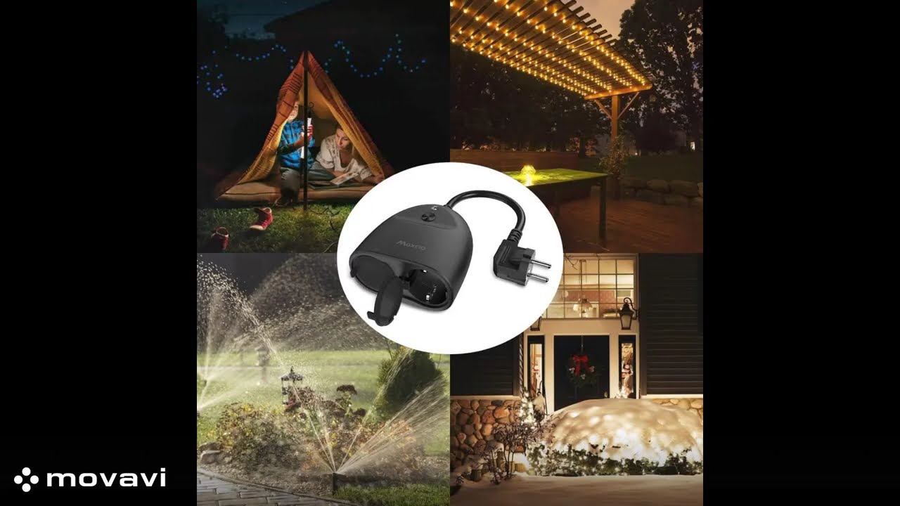 Maxcio EOP03-EU WiFi Outdoor Socket Smart Outdoor Socket, Waterproof, Compatible Alexa & Google Home