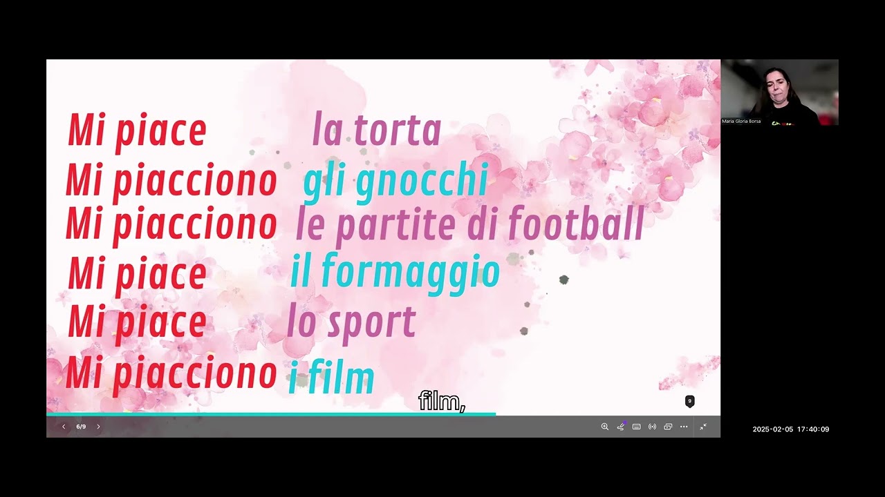 Il verbo piacere e i pronomi indiretti