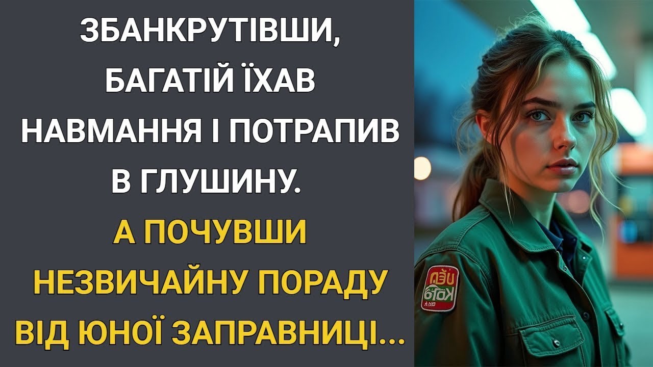 Збанкрутівши, багатій їхав навмання і потрапив в глушину    А почувши дивні слова від заправниці