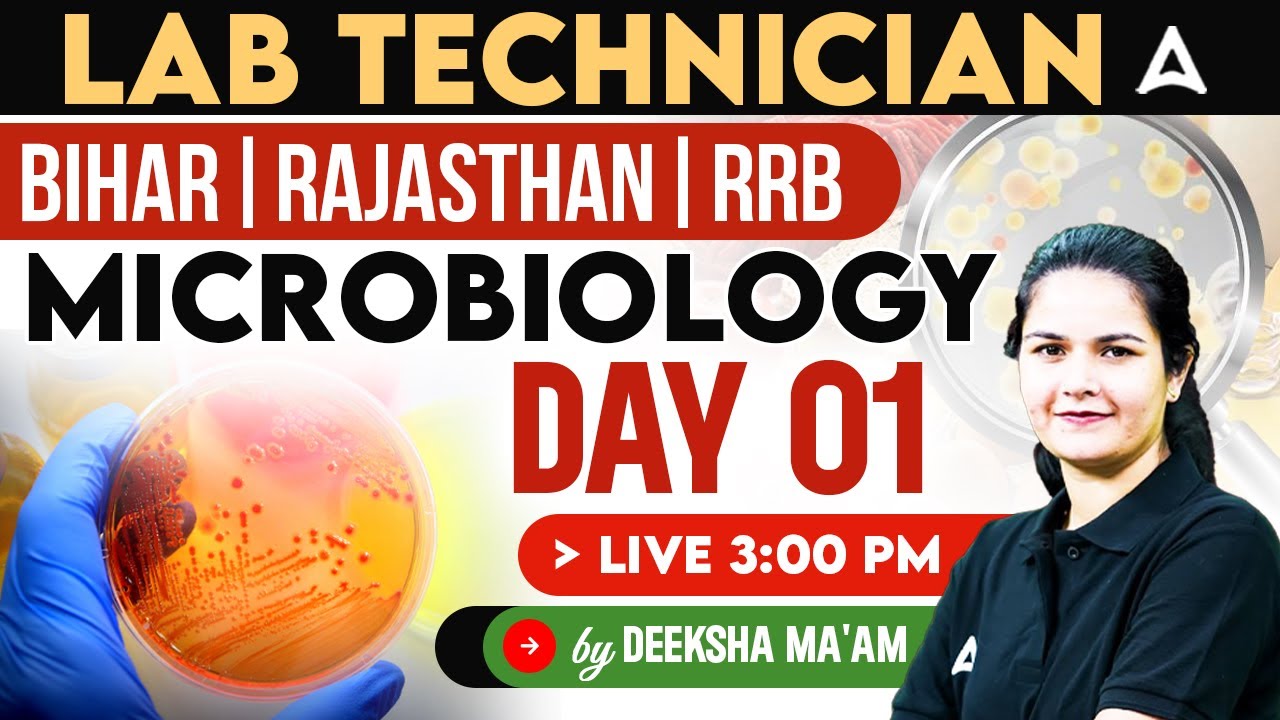 Bihar, Rajasthan & RRB Lab Technician Exams | Microbiology Questions Day 1 | By Deeksha Mam