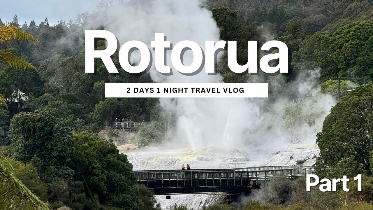 Auckland to Rotorua Travel Vlog - Exploring Rotorua’s Te Puia Geothermal Park + Tirau Stopover