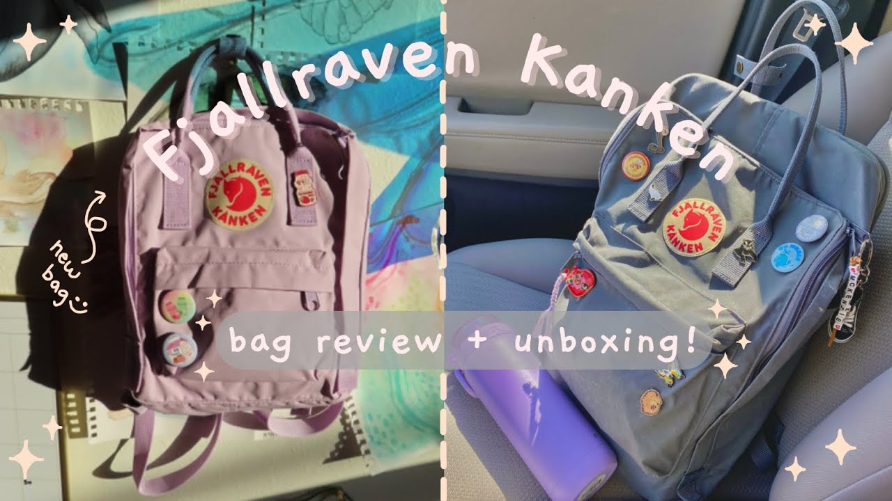 Fjällräven Kånken bag review! *unboxing, decorating, different size bags*