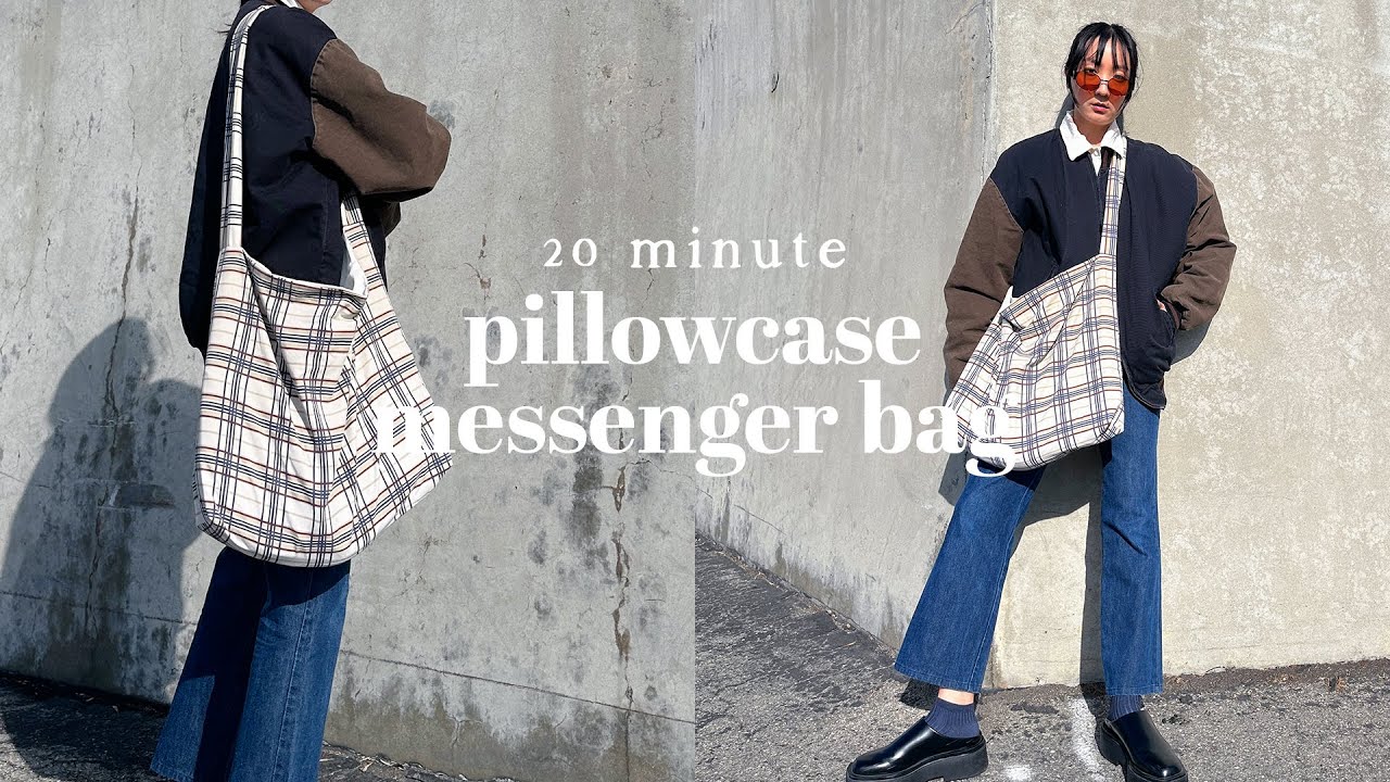 beginner-friendly 20 minute messenger bag | thrift flip tutorial