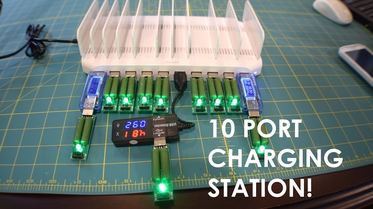 Alxum 96W 10-Port PowerPort USB Charging Station Unboxing and Review