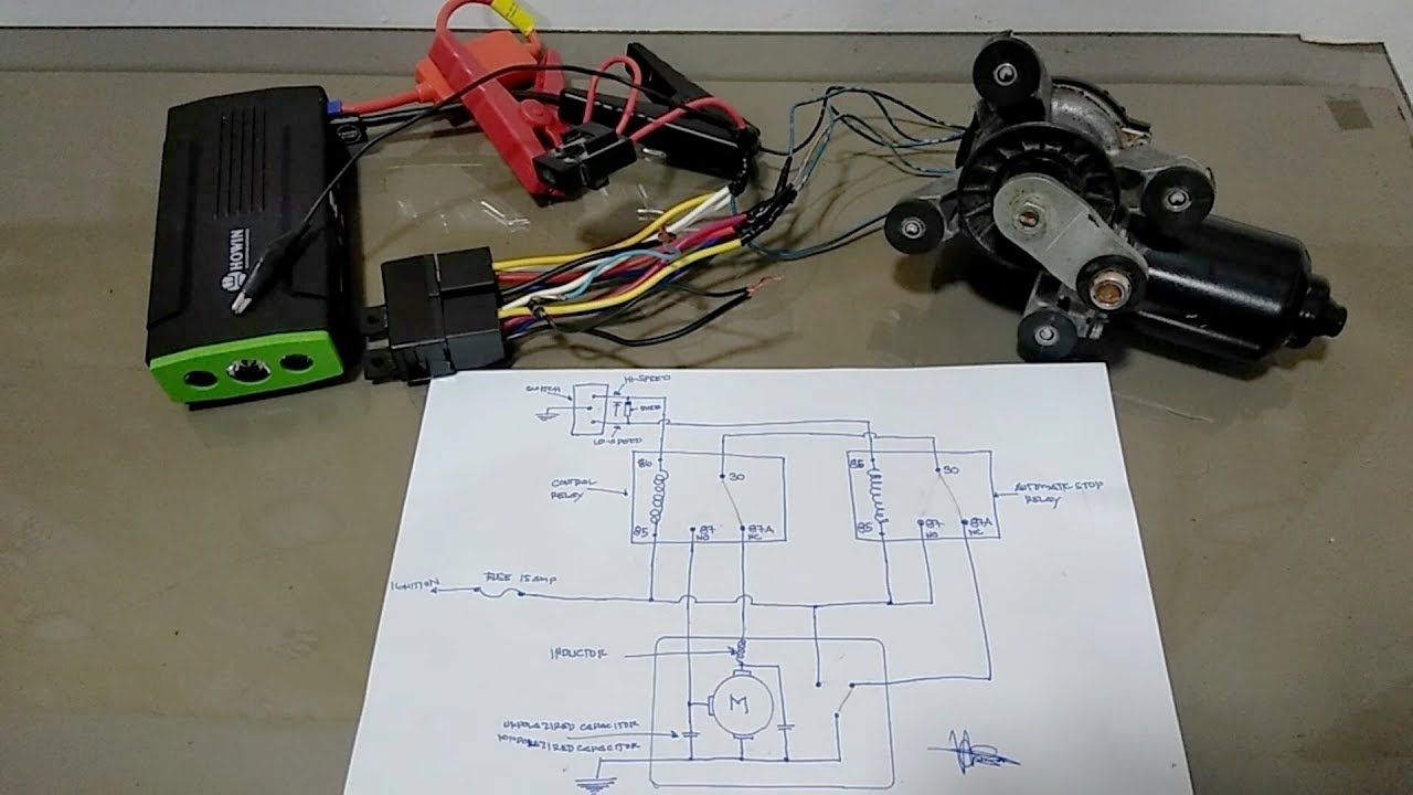 Wiper Motor???Wiring Diagram with Automatic Off/ Negative Trigger!