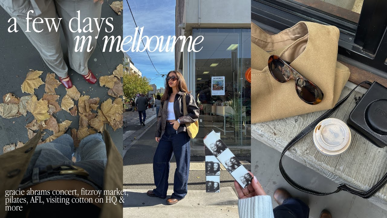 melbourne diaries: gracie abrams concert, fitzroy market, AFL, flower workshop, cotton on HQ & more