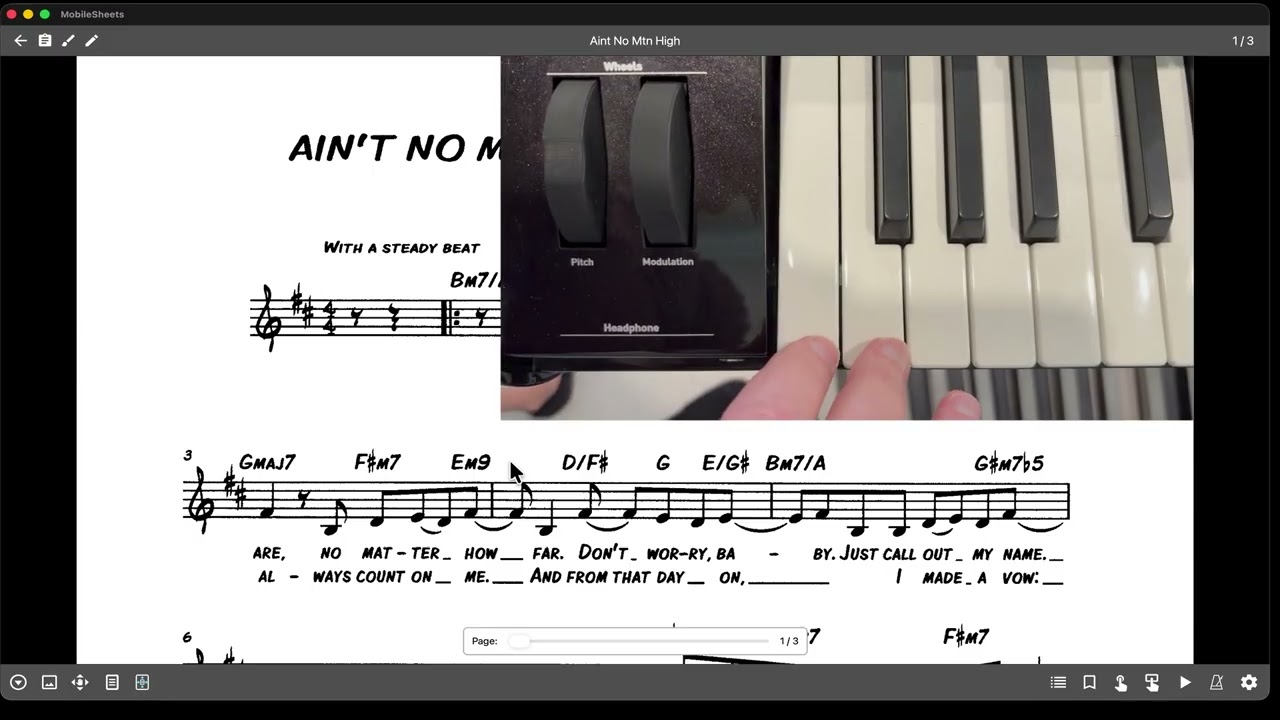 Wersi OAX and MobileSheets - One way to turn pages.