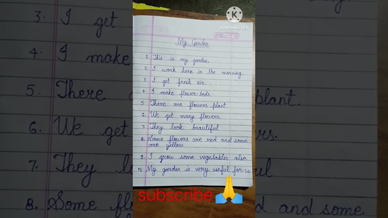 My garden essay #english #education #eassywriting #short