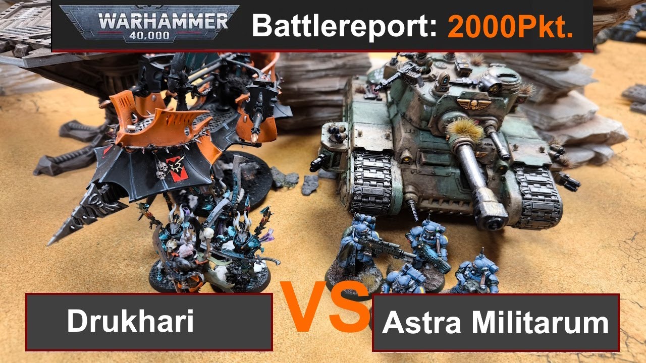 Warhammer 40k Battlereport: Drukhari vs. Astra Militarum 2000Pkt. 10.Edi deutsch