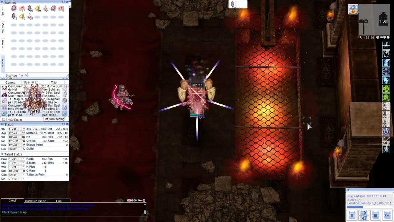 iRO Chaos Imperial Guard - Cross Rain feat. Berserk Potion st.1 | 1000 PT | Constellation Tower