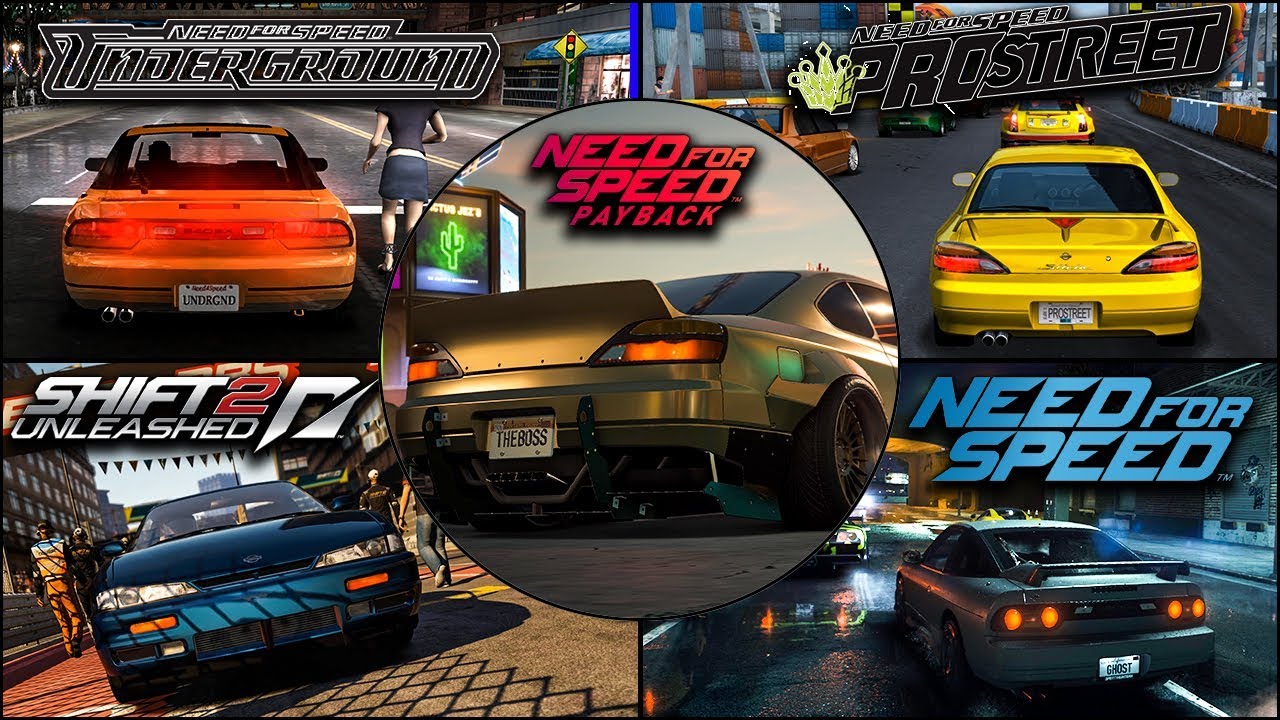 Nissan S-Platform (180sx,200sx,240sx,Silvia) Evolution in NFS Games - 4kUHD