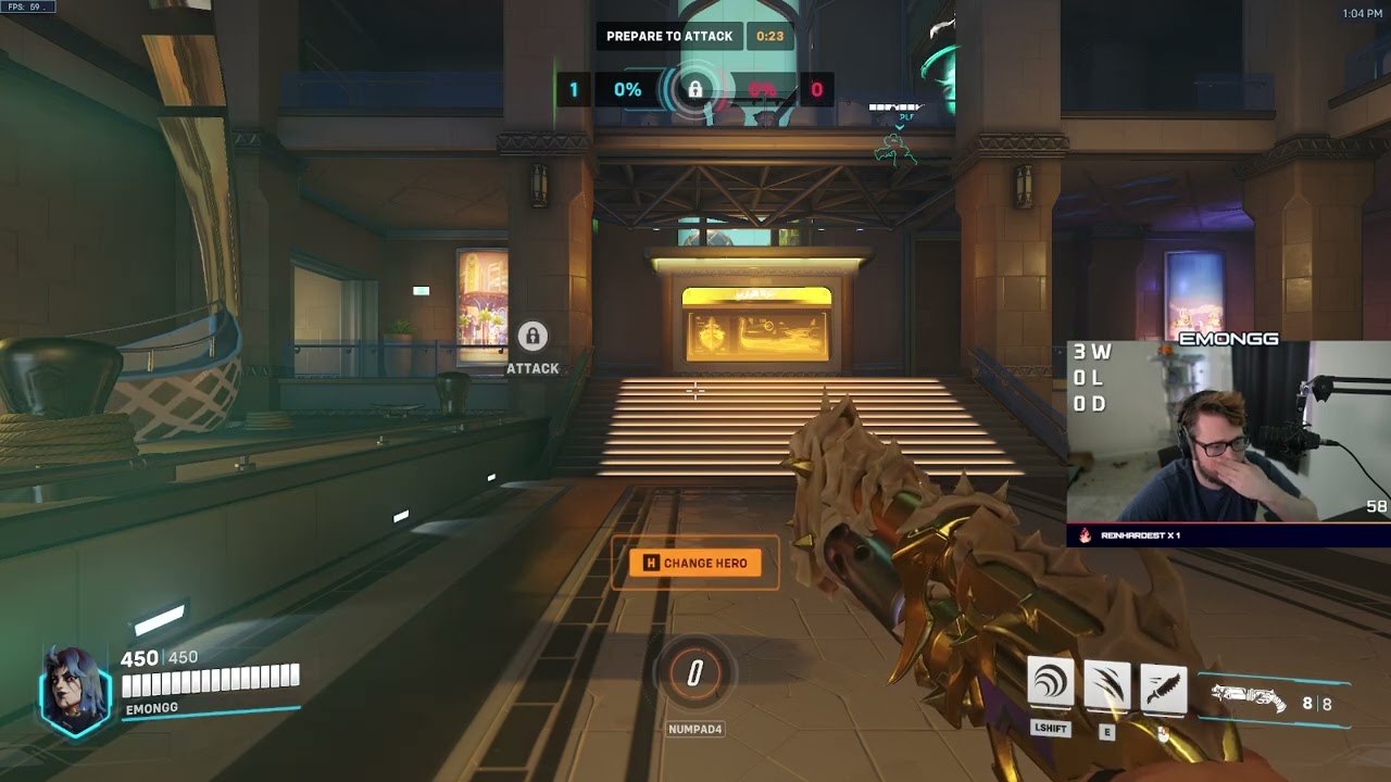 Emongg D.VA, JUNKER QUEEN COMPETITIVE Gameplay! [ OVERWATCH VOD Replays ]