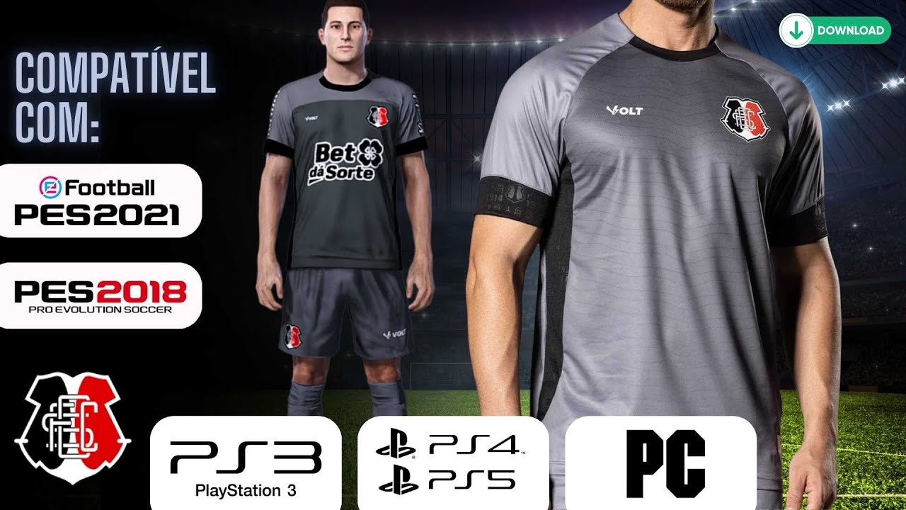 SANTA CRUZ 2026 – Uniforme de goleiro imponente para PS3, PS4, PC e PS5 | PES 2018/2021 🧤🔥