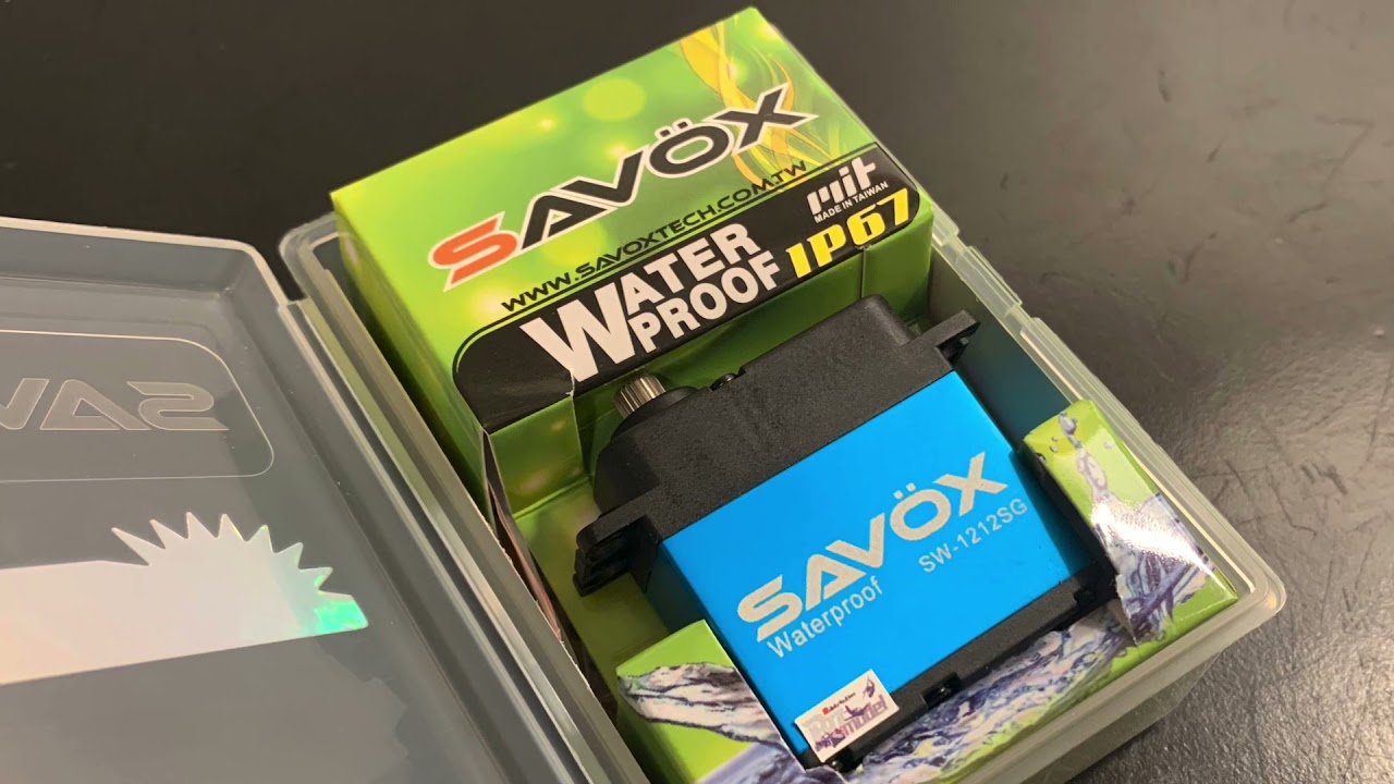 Short test video of the noisy Sav&ouml;x SW-1212SG 46kg servo