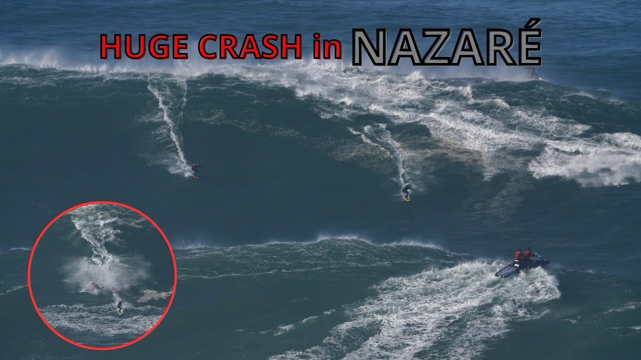 NAZARE: MOST TENSE Moment?? XXL Swell CRASH! #nazare #bigwavesurfing