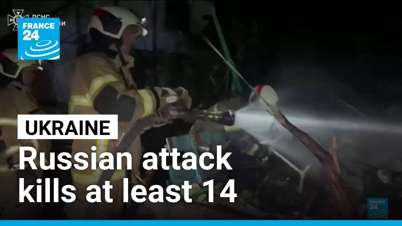 Russian attack on Ukraine kills at least 14 and traps others in damaged buildings &bull; FRANCE 24