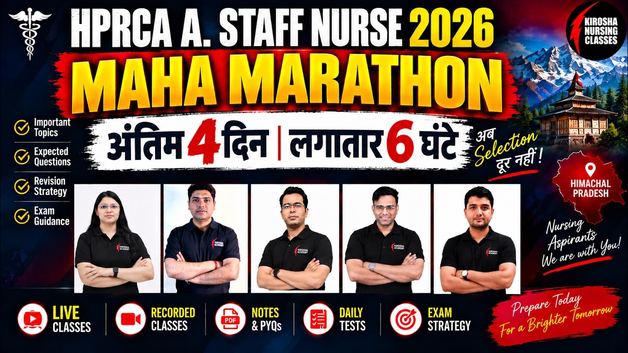 HPRCA Staff Nurse 2026 🔥 780 Posts | Maha Marathon-2 | Complete Nursing Revision #38