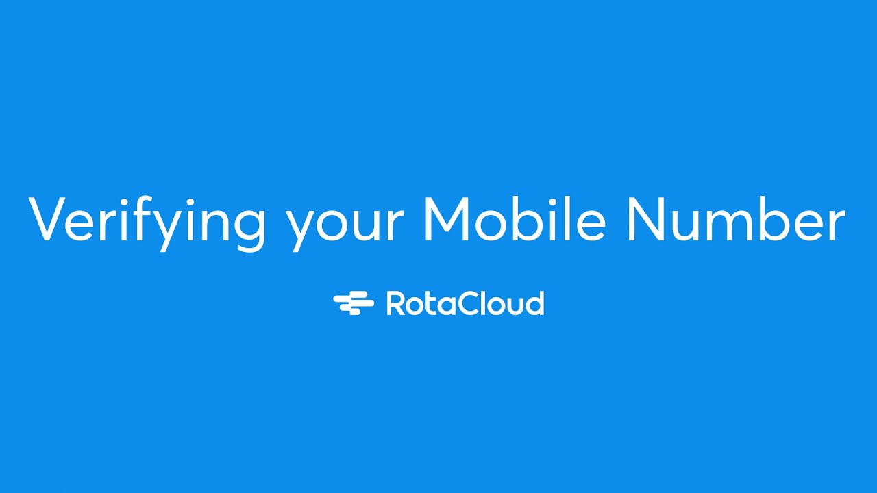 Verifying your Mobile Number