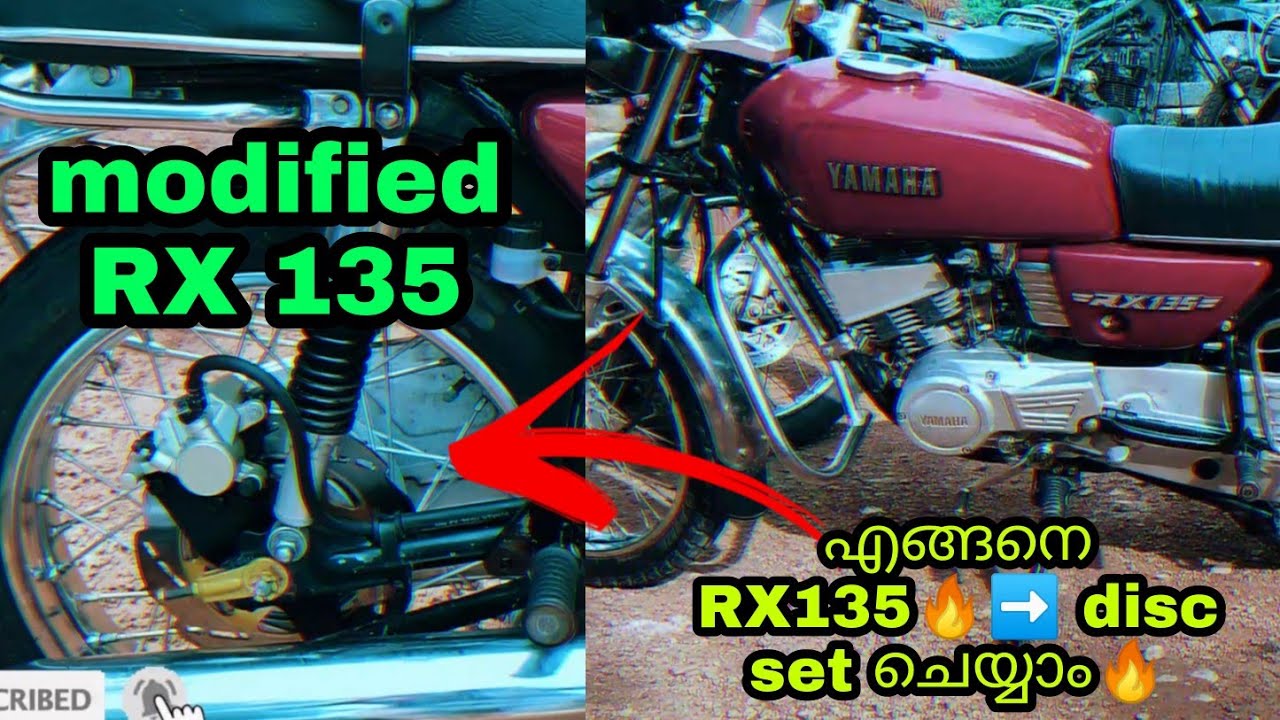 modified RX 135 ➡️എങ്ങനെ RX135🔥 disc set ചെയ്യാം🔥➡️പച്ച മലയാളം review 🔥❤️